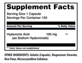 Capsule d'acide hyaluronique Amazing Nutrition sur une table