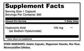 Capsule d'acide hyaluronique Amazing Nutrition, vue de près