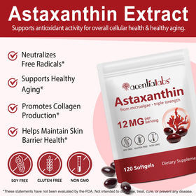 Capsule d'astaxanthine ITSDAWN avec microalgue visible