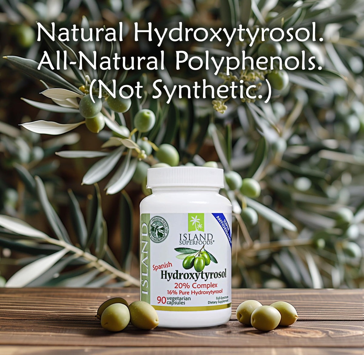 Capsule d'Hydroxytyrosol d'Island Nutrition avec extrait d'olive