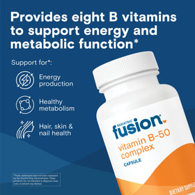 Capsule de Bariatric Fusion Complexe de Vitamines B sur fond blanc