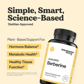 Capsule de berbérine 500mg de Wholesome Story vue de près