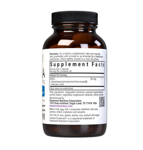 Capsule de BlueBonnet DHEA 50 mg avec étiquette visible