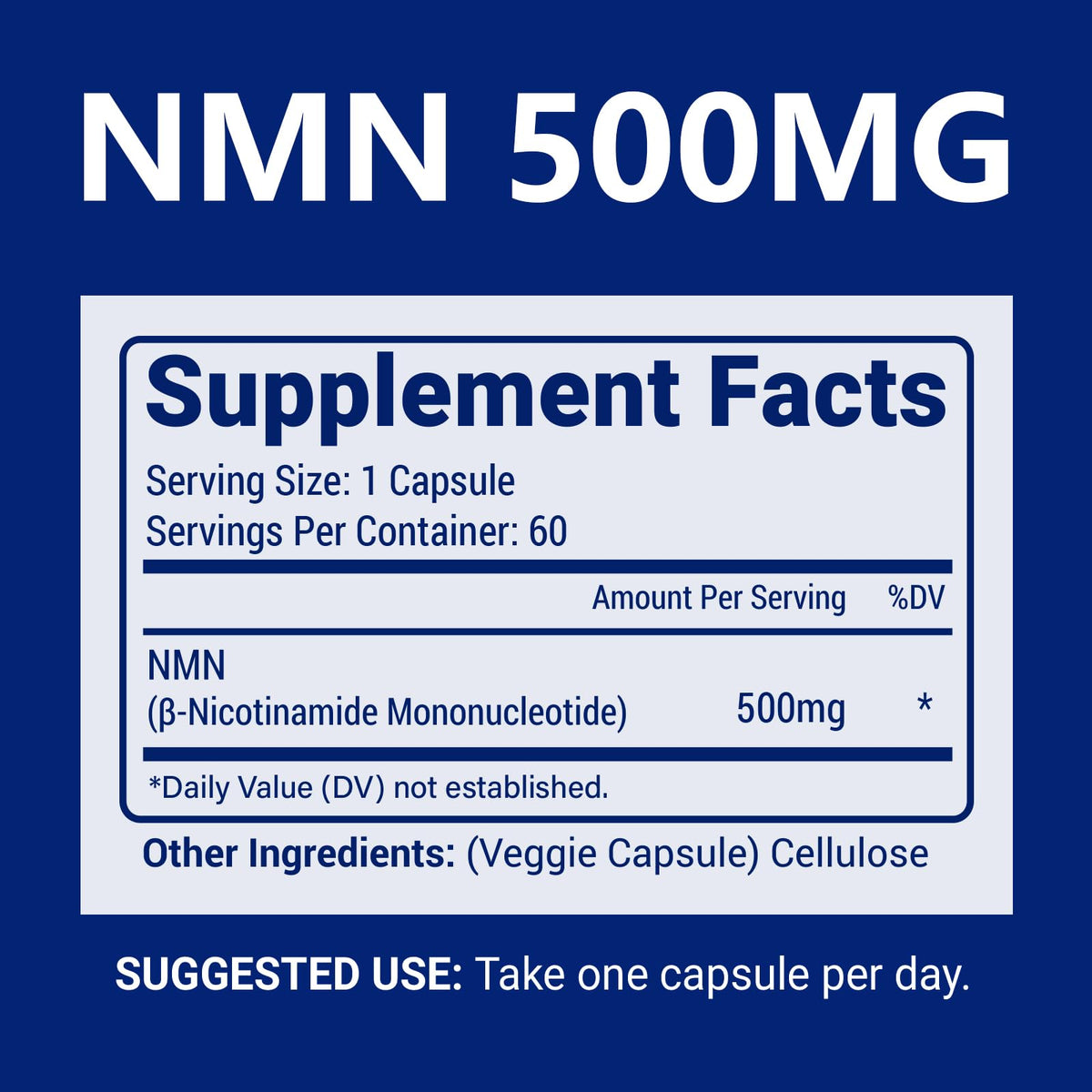 Capsule de CFUKING NMN 500mg sur fond blanc