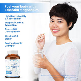 Capsule de citrate de magnésium cosynee 550mg vue de près