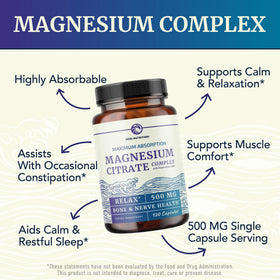 Capsule de Citrate de Magnésium Nobi Nutrition sur fond blanc