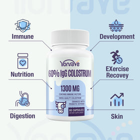 Capsule de colostrum bovin Yonrave sur fond blanc