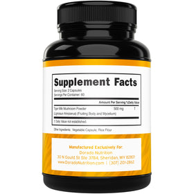 Capsule de complément Lait de Tigre de DORADO NUTRITION avec dosage de 500mg