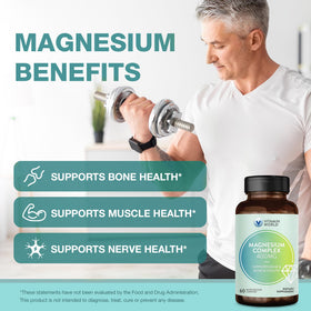 Capsule de Complexe Magnésium 400mg Vitamin World sur fond blanc