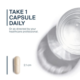 Capsule de Fer Plus C Vital Nutrients sur une surface blanche