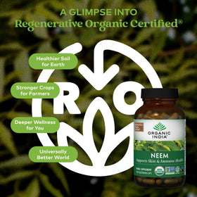 Capsule de Feuille de Neem ORGANIC INDIA, vue de près