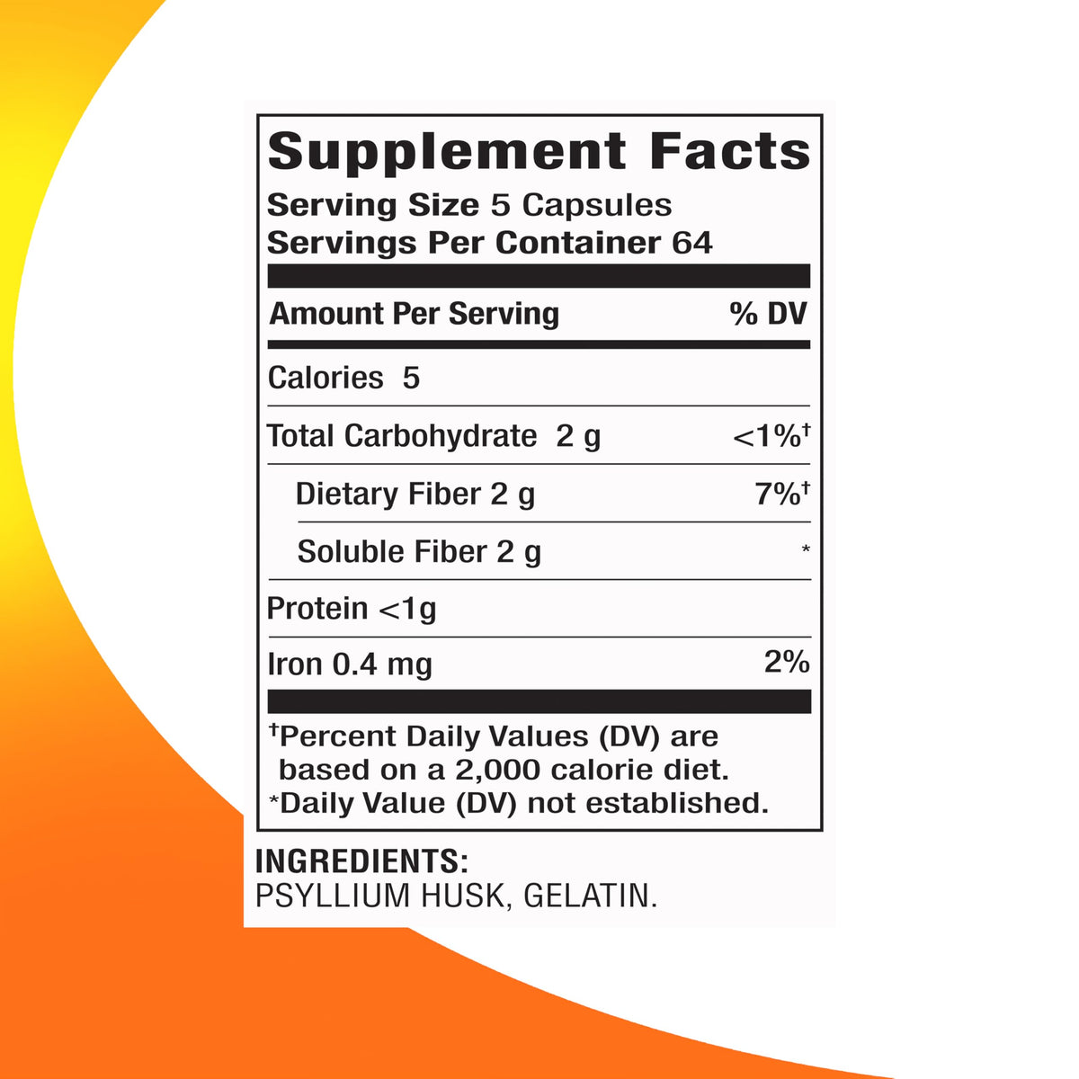 Capsule de fibres psyllium RIGHT REMEDIES, 500 mg, vue de près