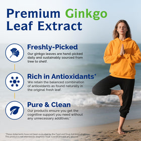 Capsule de Ginkgo Biloba Innate Vitality sur une table en bois