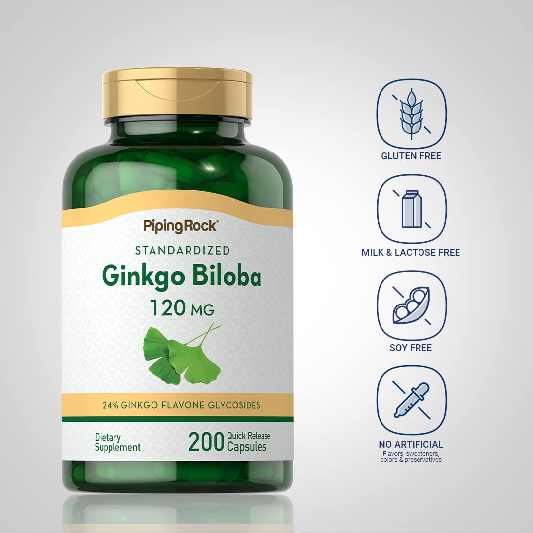 Capsule de Ginkgo Biloba Piping Rock de couleur beige