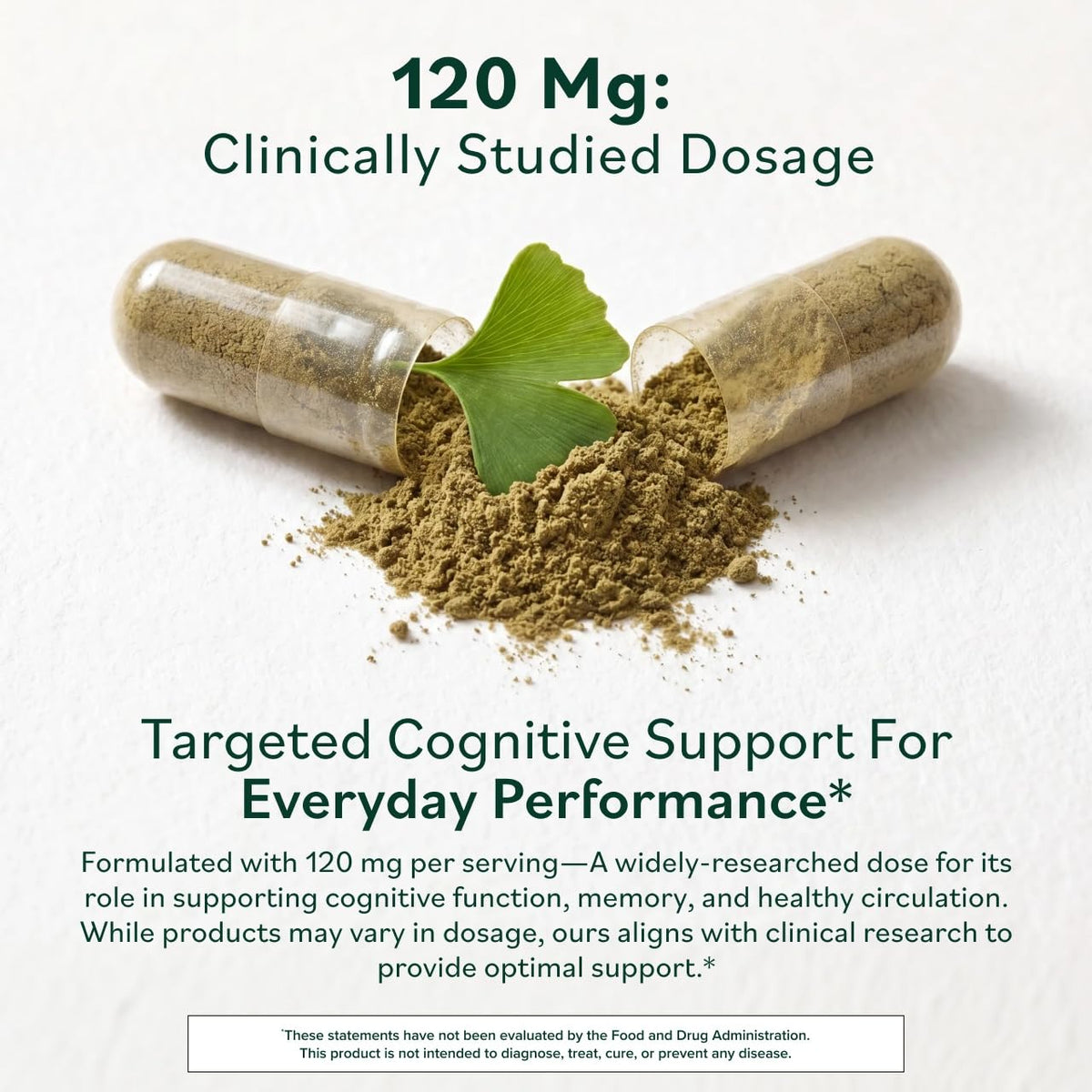 Capsule de Ginkgo Biloba Prominent Nutrition en gros plan