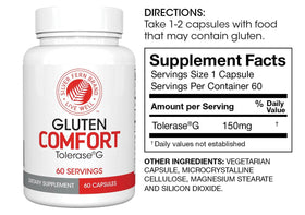 Capsule de Gluten Comfort Silver Fern sur fond blanc