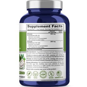 Capsule de Graviola NusaPure 500mg posée sur une surface