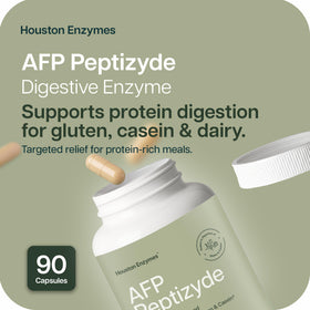 Capsule de Houston Enzymes AFP Peptizyde sur fond blanc