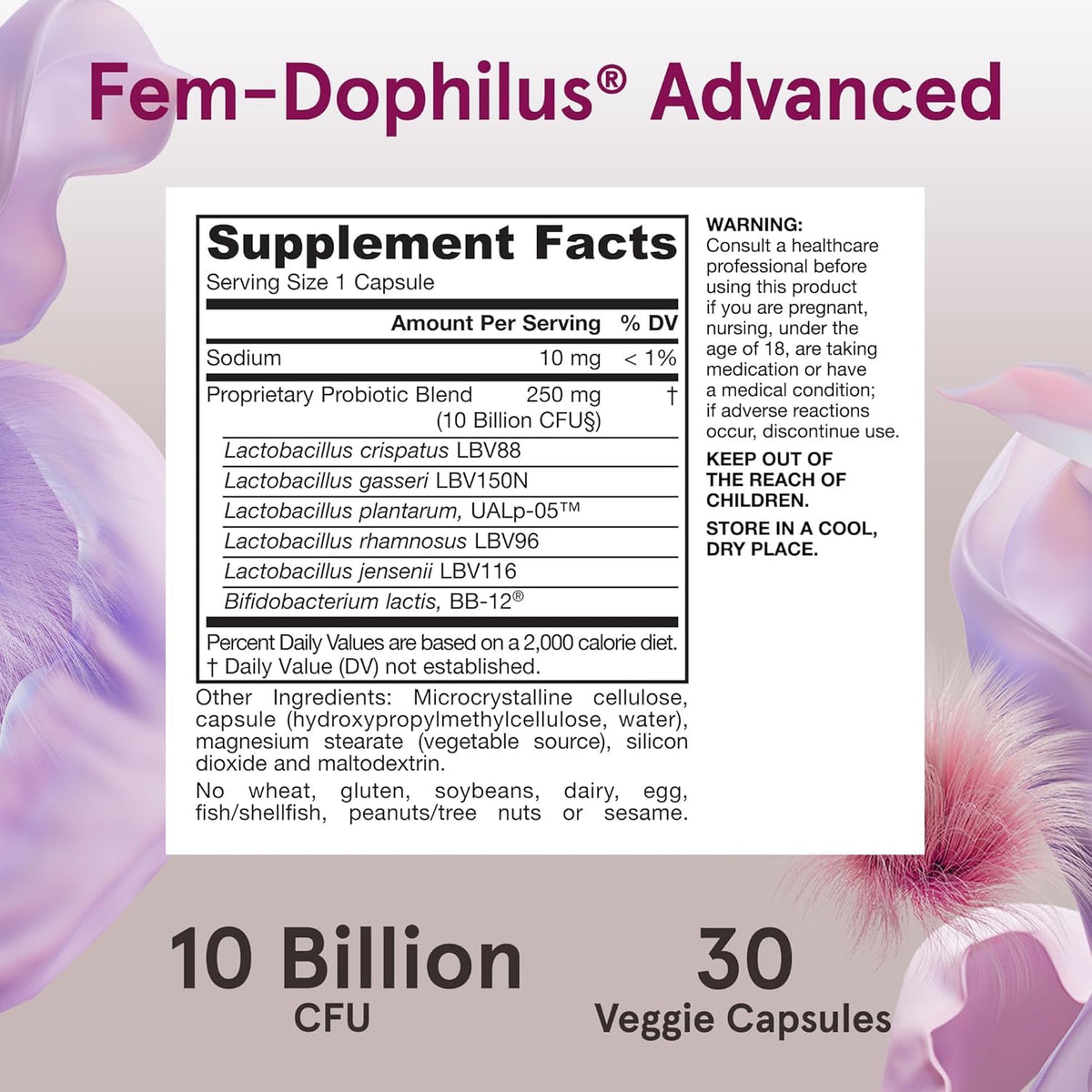 Capsule de Jarrow Formulas Fem-Dophilus sur une surface