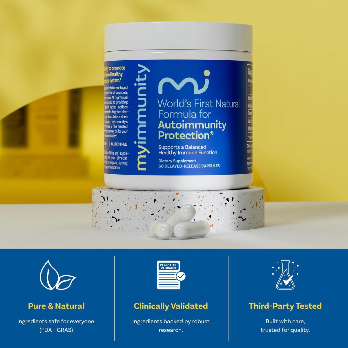 Capsule de lactoferrine MyImmunity 300mg vue de près