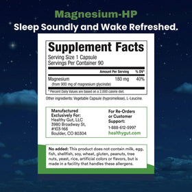 Capsule de magnésium glycinate Healthy Gut vue de près