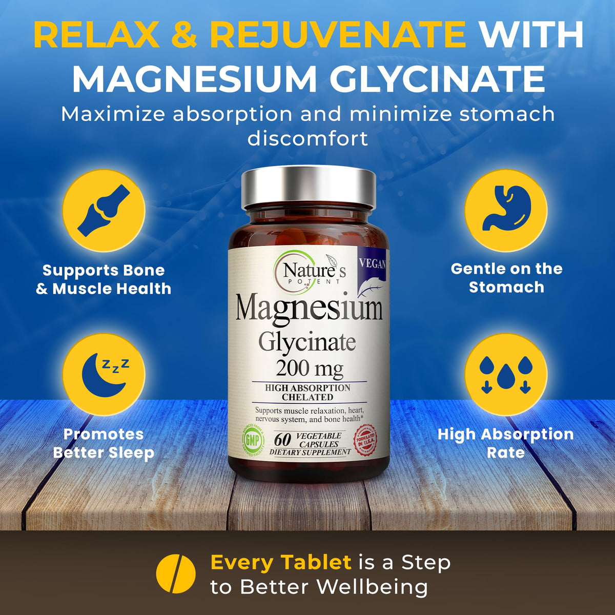 Capsule de Magnésium Glycinate Nature's Potent