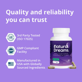 Capsule de melatonine 1mg Univera sur une surface blanche
