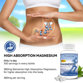 Capsule de MgSport Magnésium 380mg sur une table