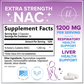 Capsule de NAC 1200 mg de Hello Lovely!
