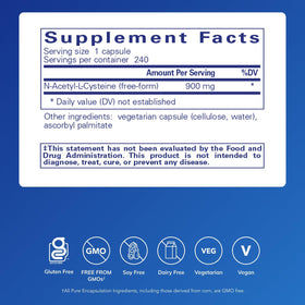 Capsule de NAC Pure Encapsulations en gros plan