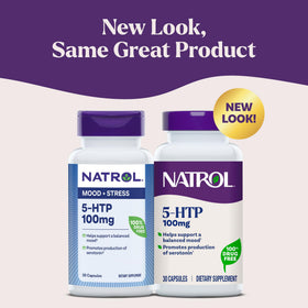 Capsule de Natrol 5-HTP 100 mg vue rapprochée