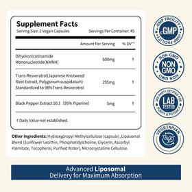 Capsule de NUISM NMNH NAD+ 600mg montrant sa taille