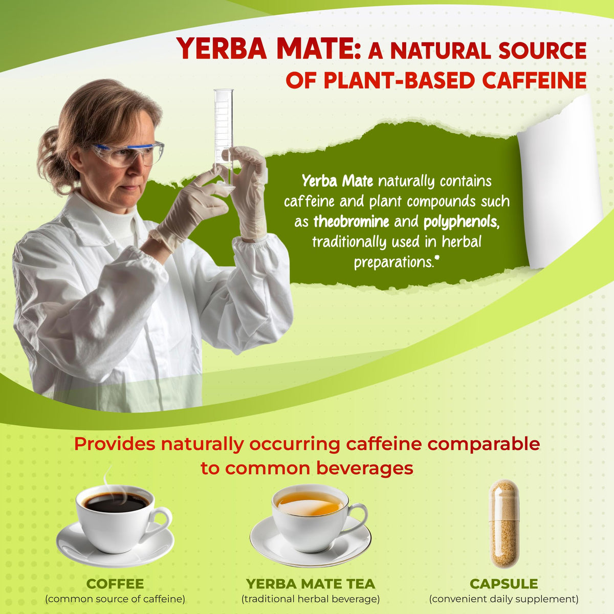 Capsule de PEAKPURY Ultra Yerba Mate sur une main