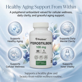 Capsule de Pterostilbene PRISTINE'S sur une cuillère