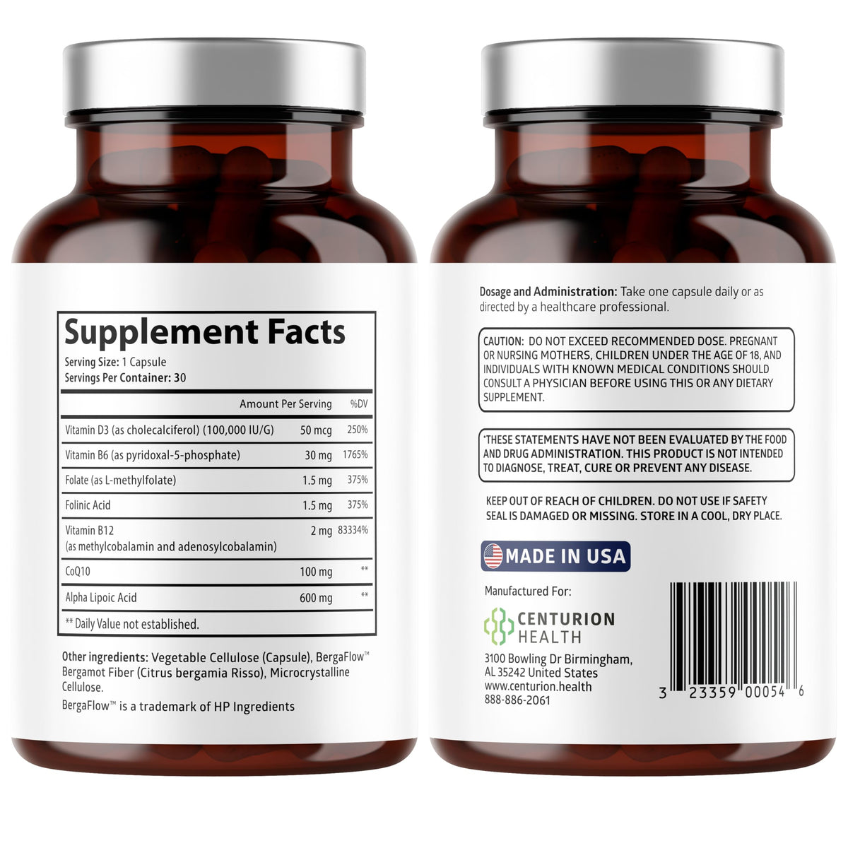 Capsule de Puralor DN avec acide alpha-lipoïque et vitamines