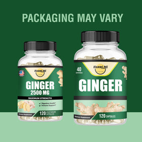 Capsule de racine de gingembre Happi Mi Nutrition, vue de près