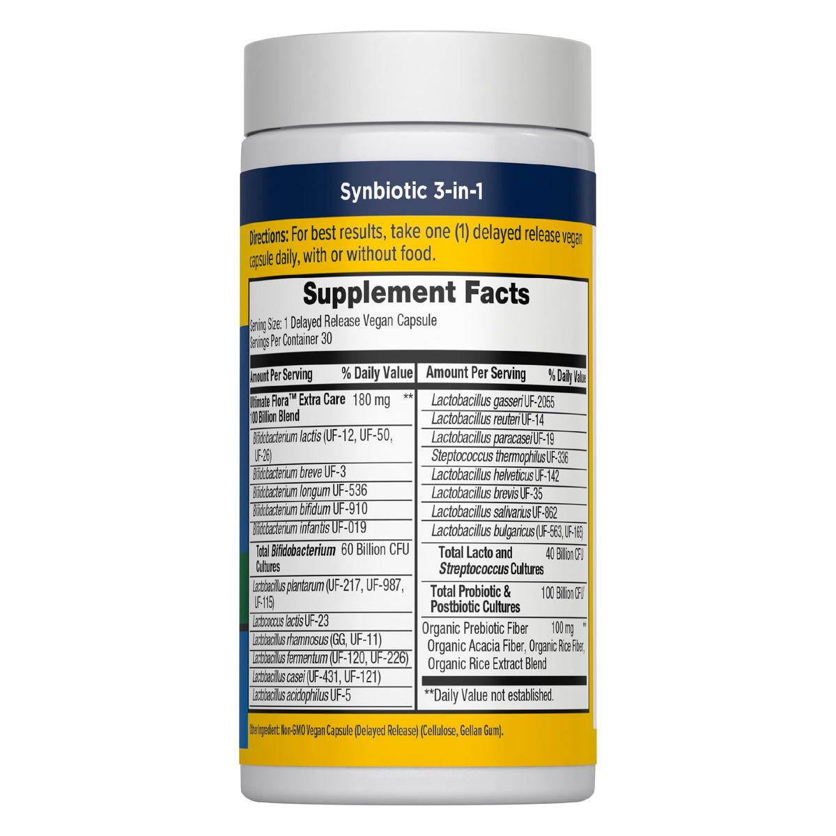Capsule de Renew Life Probiotique montrant la taille et le format