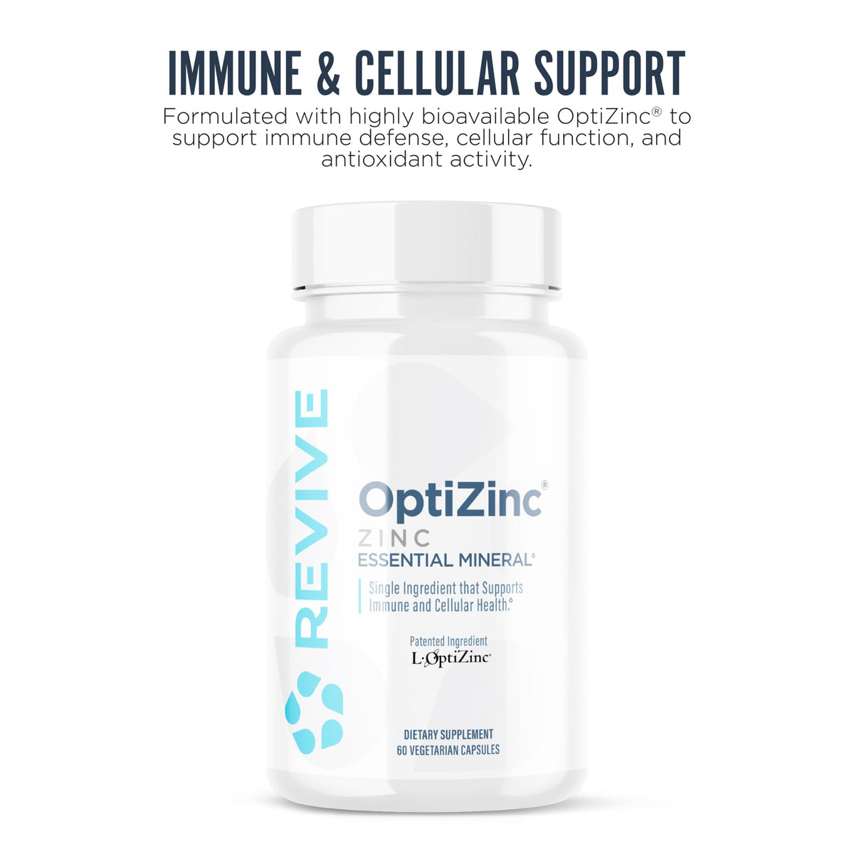 Capsule de Revive Zinc 50mg sur une surface blanche