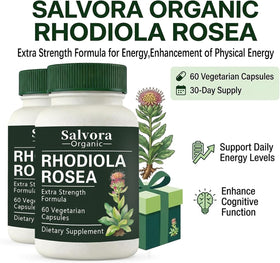 Capsule de Rhodiola Rosea Salvora Organic, vue de près
