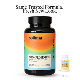 Capsule de Solluna Probiotiques SBO sur fond blanc