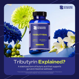 Capsule de Stacked Science Tributyrin 250mg vue de près