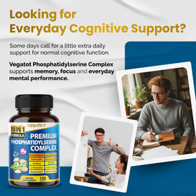 Capsule de VEGATOT Complexe Phosphatidylsérine Bio sur une surface blanche
