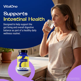 Capsule de VitalOne Tributyrin 250 mg sur une surface blanche