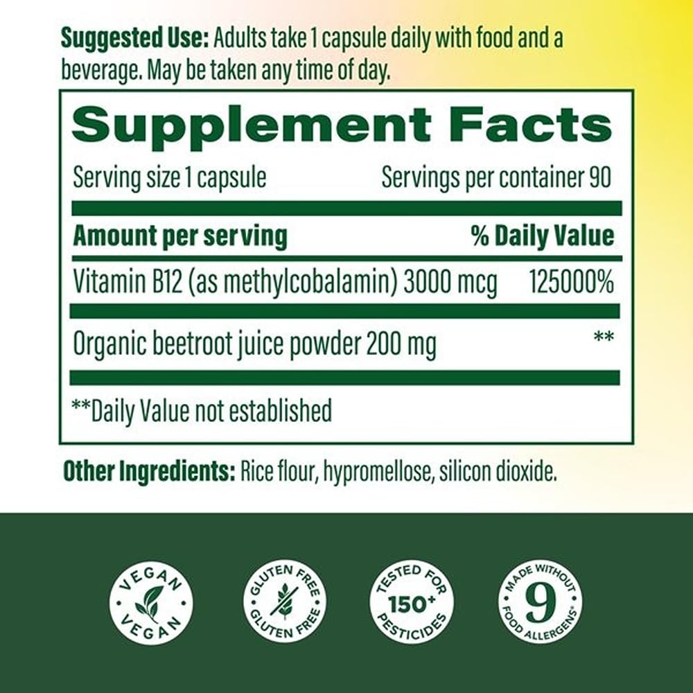 Capsule de Vitamine B12 Methyl Extra Forte MegaFood