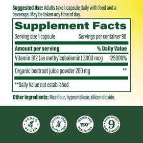 Capsule de Vitamine B12 Methyl Extra Forte MegaFood