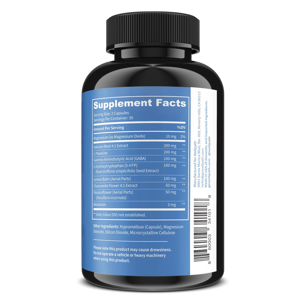 Capsule de WellPath Sommeil sur un fond blanc