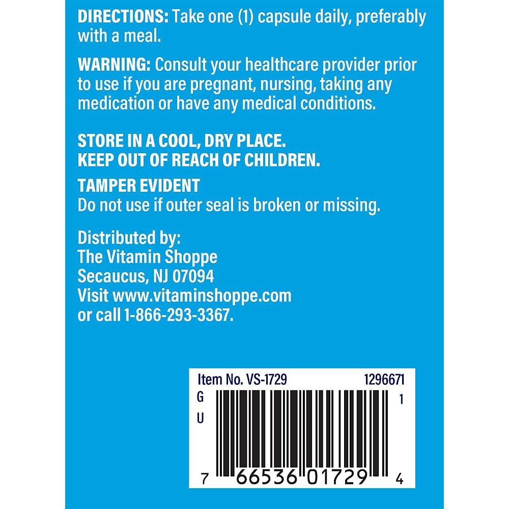 Capsule de Zinc 50mg de The Vitamin Shoppe sur fond blanc