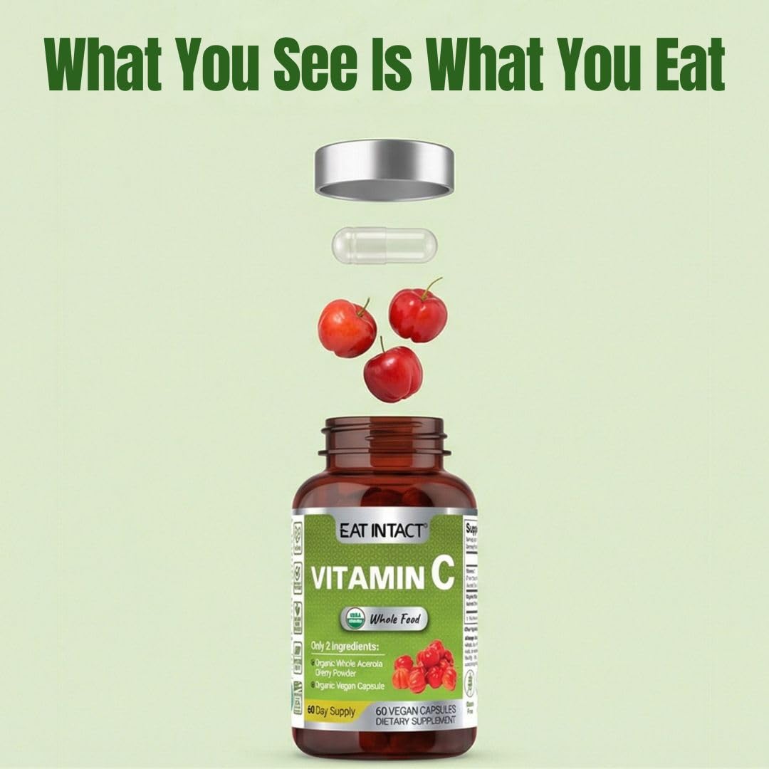 Capsule EAT INTACT Vitamine C sur une surface blanche