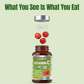 Capsule EAT INTACT Vitamine C sur une surface blanche
