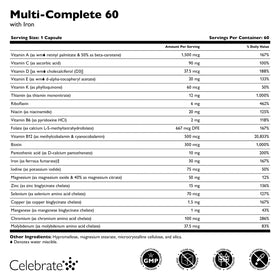 Capsule Multi-Complete Celebrate Bariatric Supplements sur fond blanc